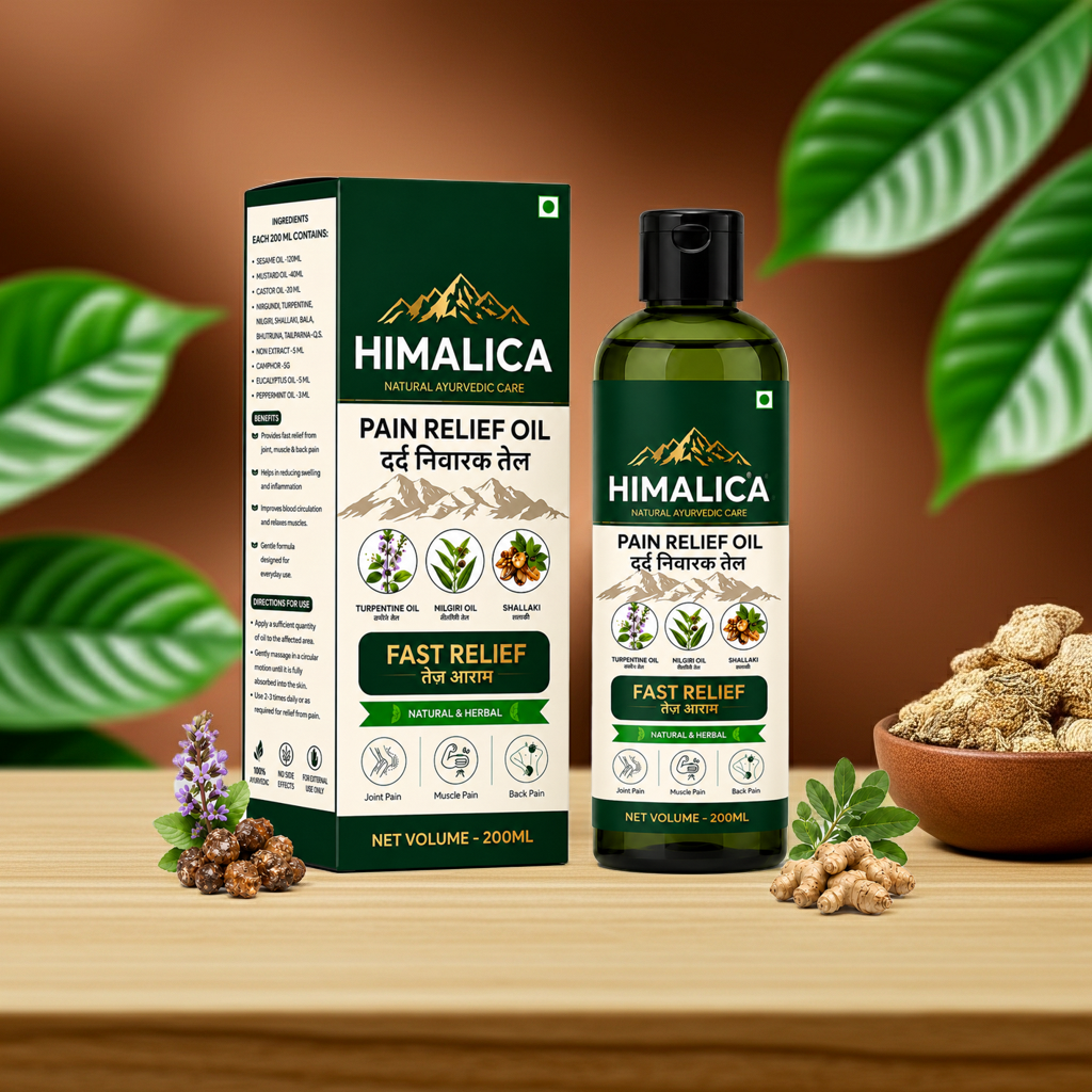 Pain Relief Oil 200Ml Ayurvedic Ingredients