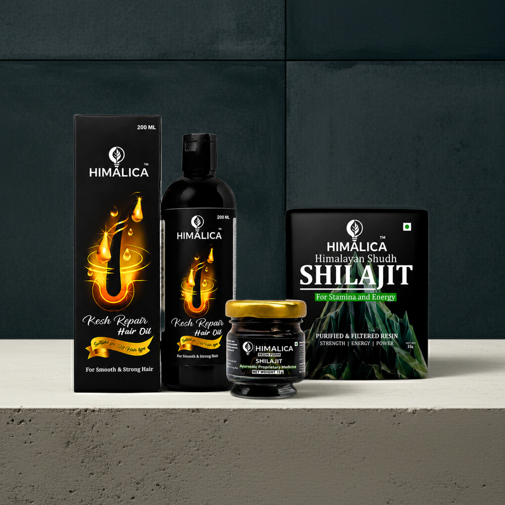 20g Shilajeet+200ml Kesh Repair Hair oil Combo