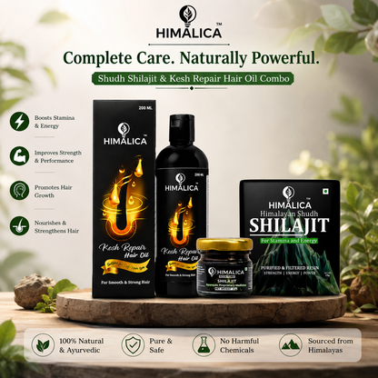 200ml Shilajeet+20g Kesh Repair Hair oil Combo